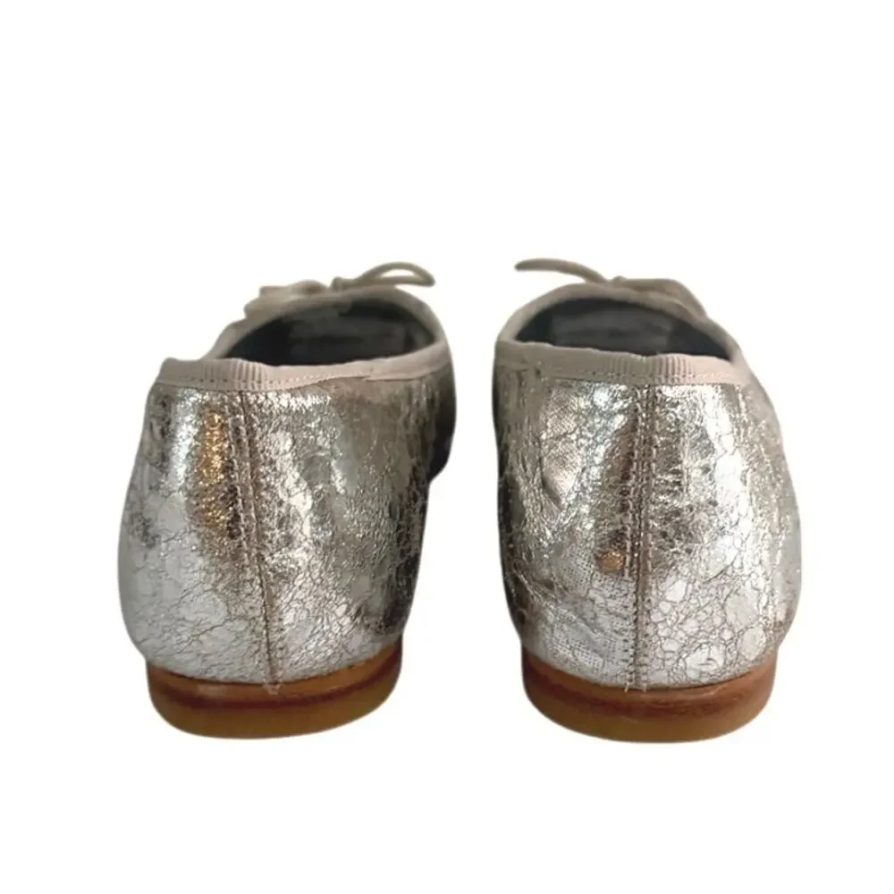 New without box dolce vita silver distressed leather anisa ballet flat size 9